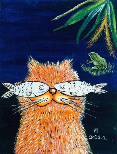 躲貓貓-油畫